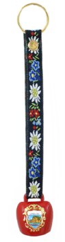 Glocke Bortenband 8x2cm rot